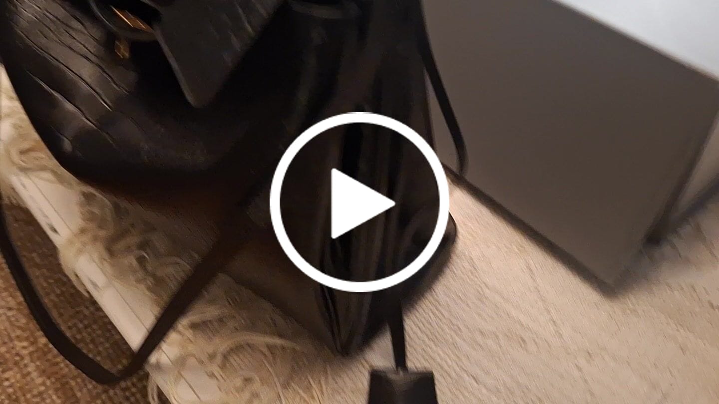 Customer video review of Balenciaga Large  Rodeo Crocodile Embossed Bag 40 Black Leather Gold Hardware