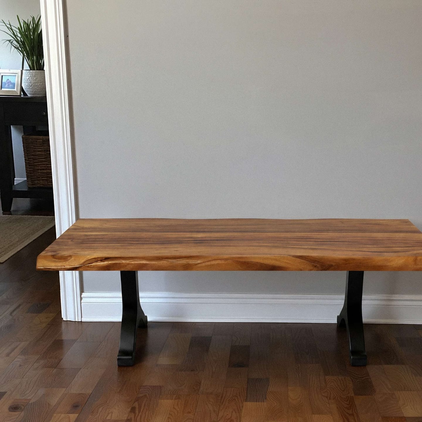 Customer photo review of Wood Top Bench 23" - 72" for Modern Home Interiors – 201 Nova