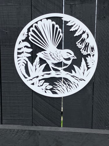 Customer photo review of Garden Pīwakawaka Wall Art