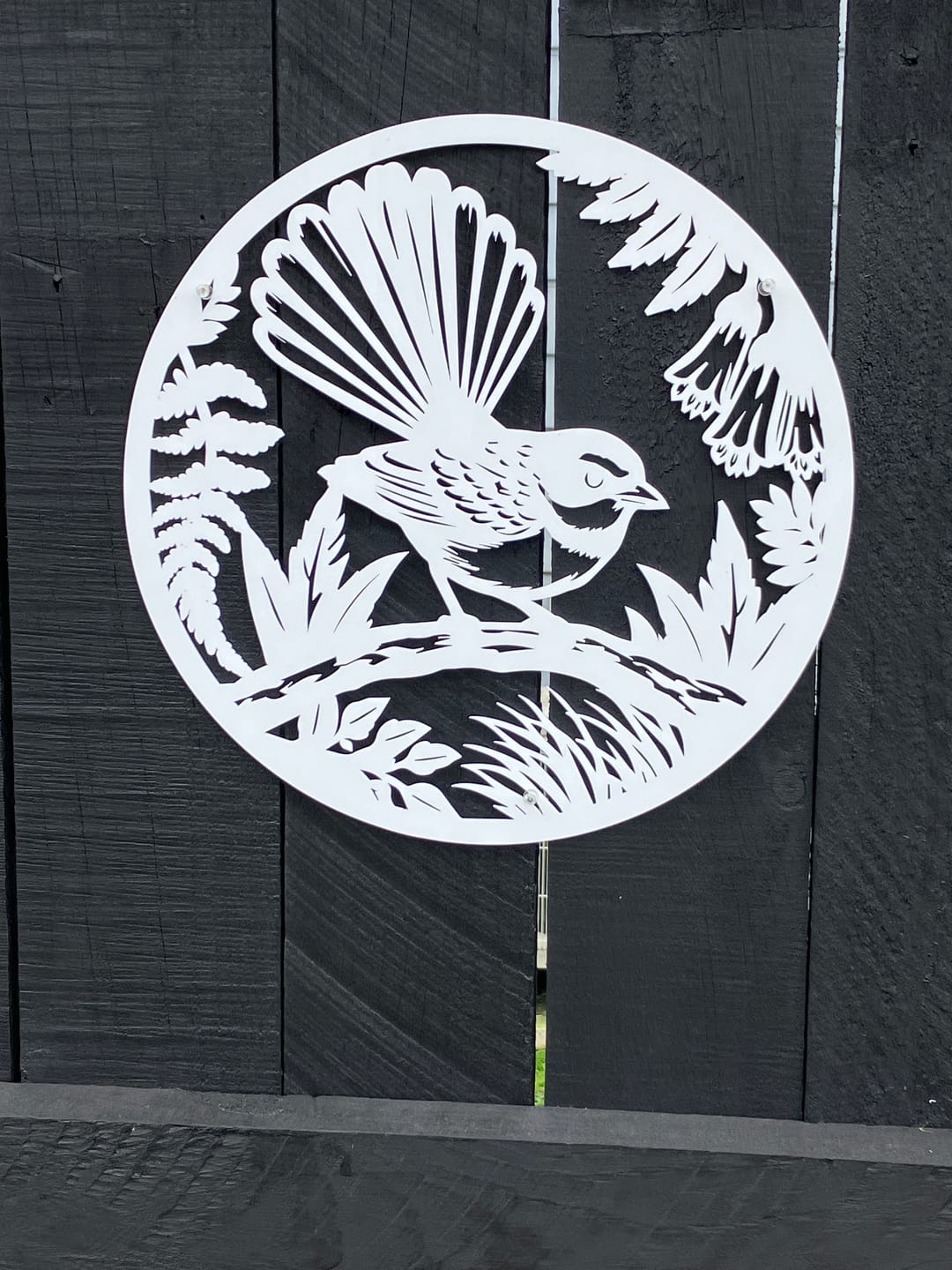Customer photo review of Garden Pīwakawaka Wall Art