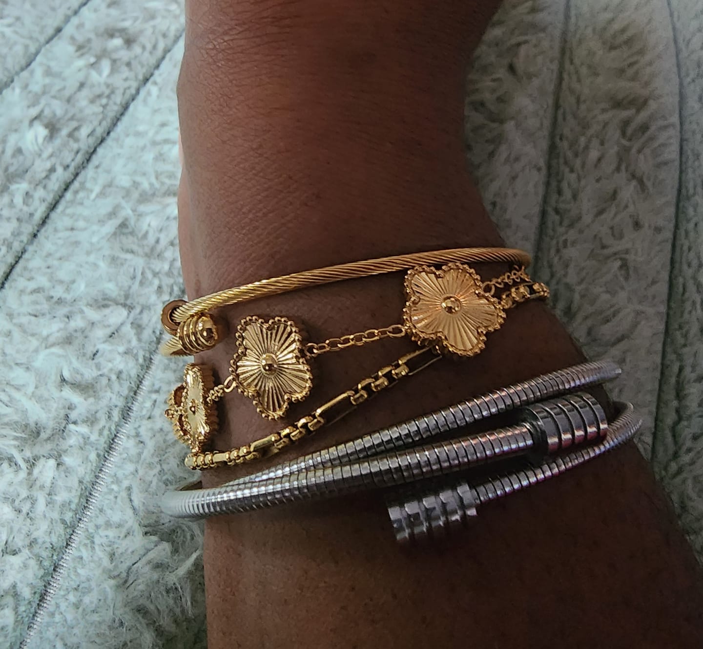 Customer photo review of Golden Clover Bracelet