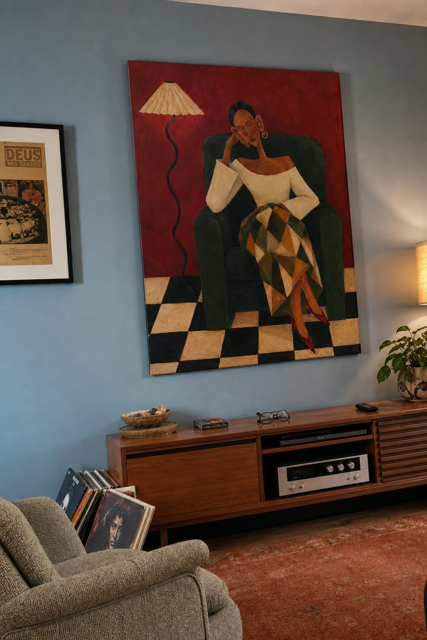 Customer photo review of Modern Folk Art ｜ Crimson Stillness