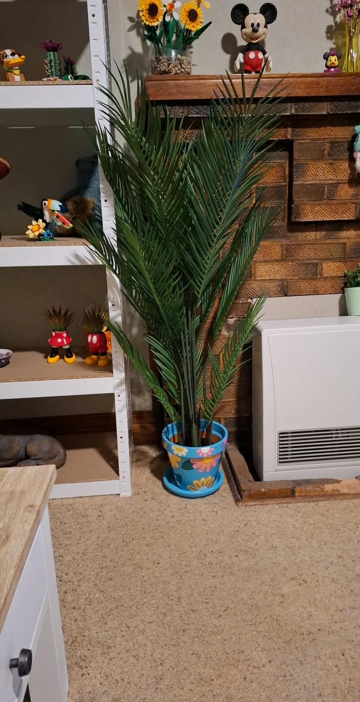 Customer photo review of Artificial Modern Bushy Areca Fern Tree 120cm