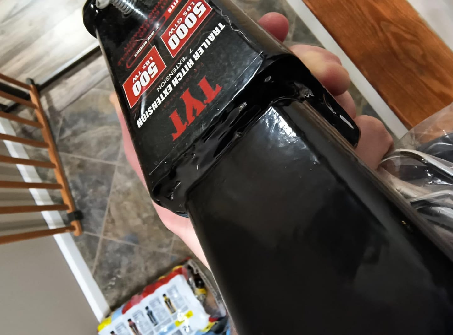 Customer photo review of TYT 7-Inch Hitch Extender for 2" Receiver, Trailer Hitch Extension