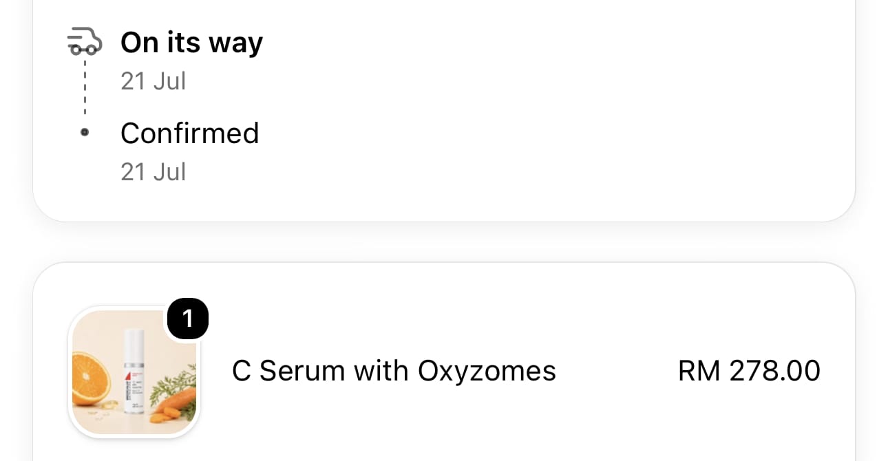 Customer photo review of C Serum with Oxyzomes