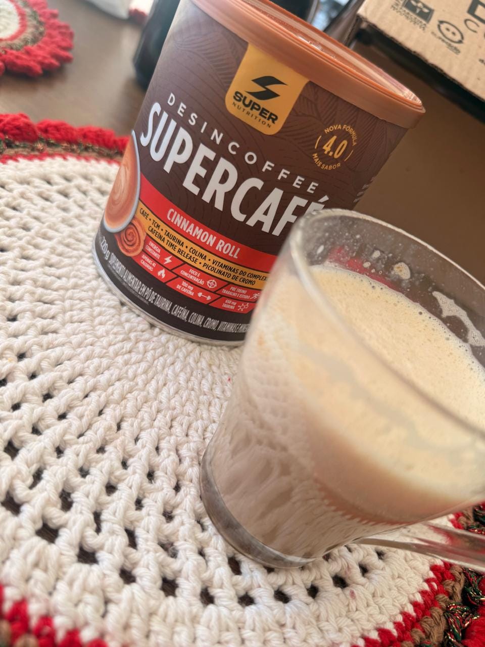 Customer photo review of Supercafé Cinnamon Roll