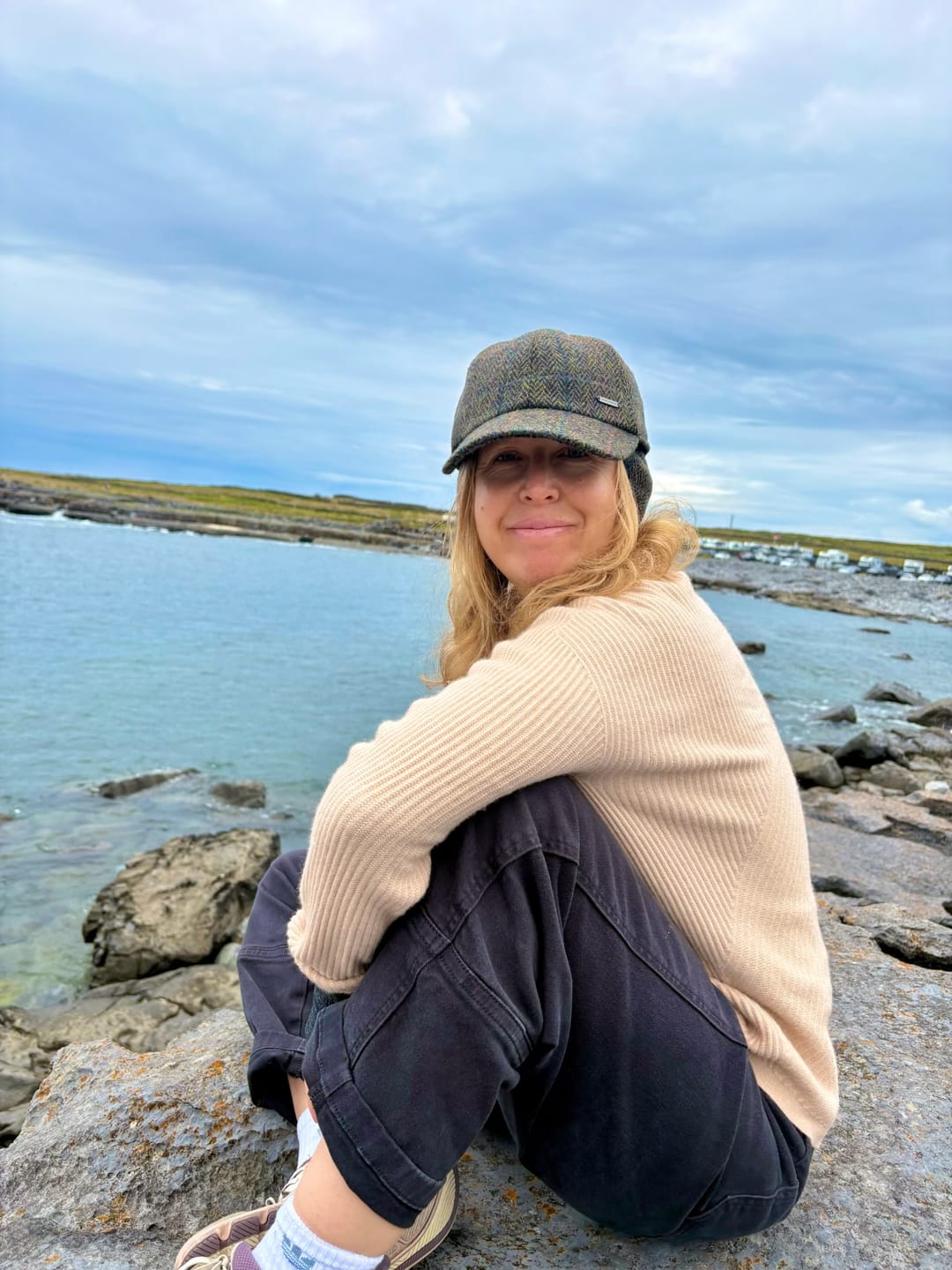 Customer photo review of Tweed Baseball Style Cap with Earflaps