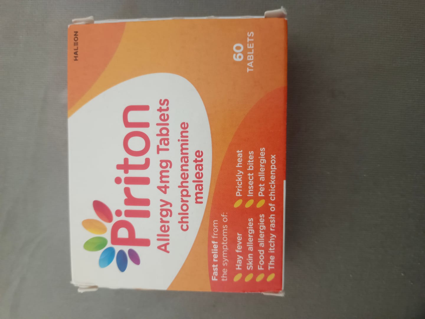 Customer photo review of Piriton Chlorphenamine Allergy Relief Tablets 60