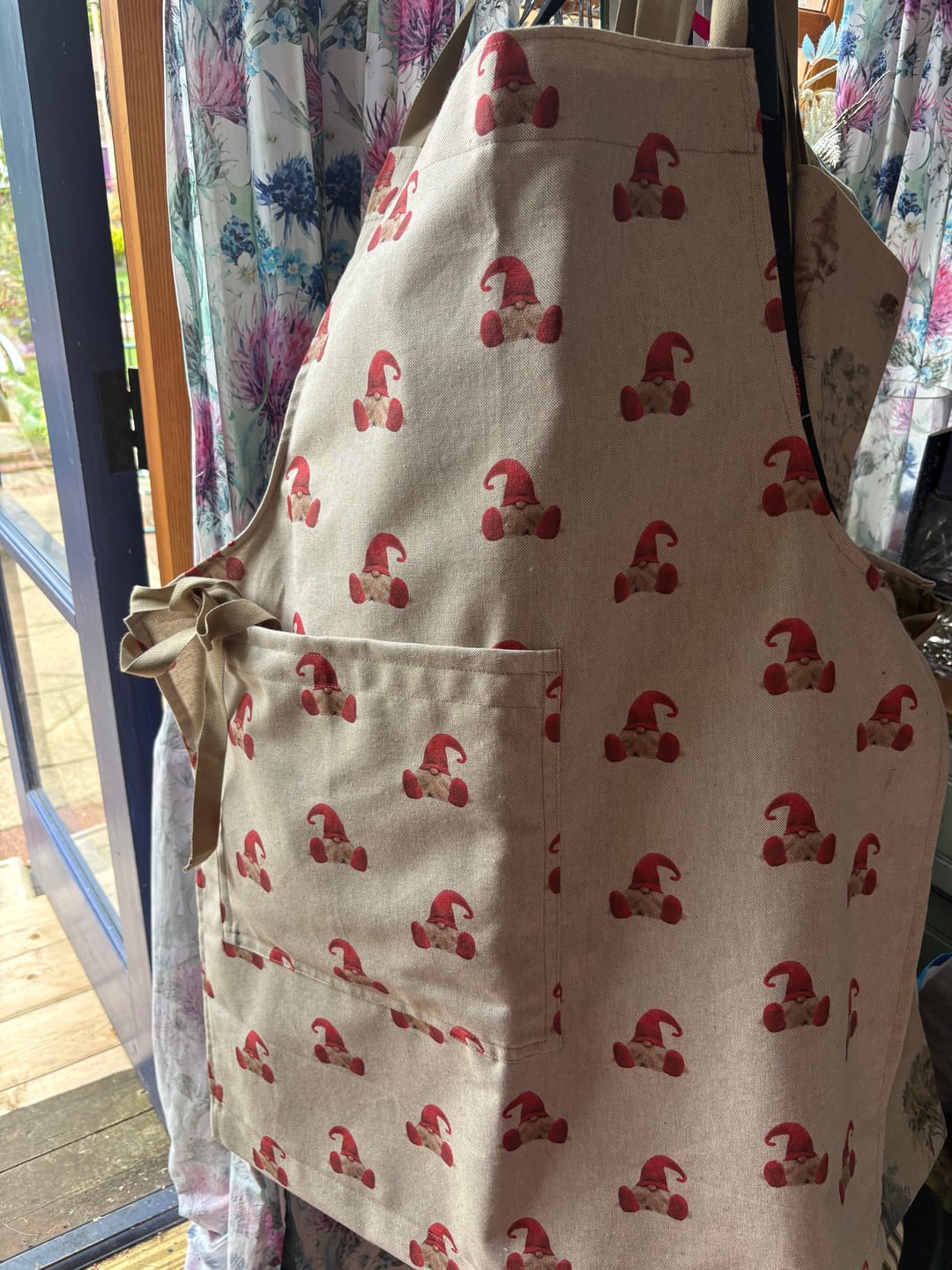 Customer photo review of Xmas Gnomes Linen Look Polycotton Fabric