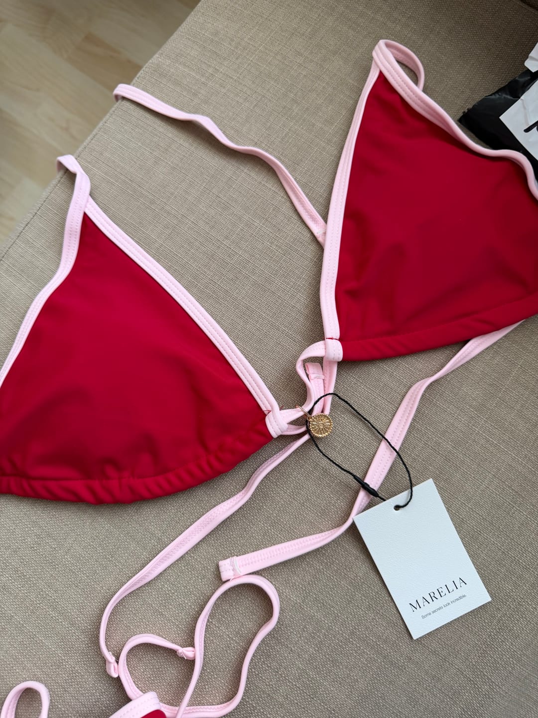 Customer photo review of Contrast Binding Triangle Bikini