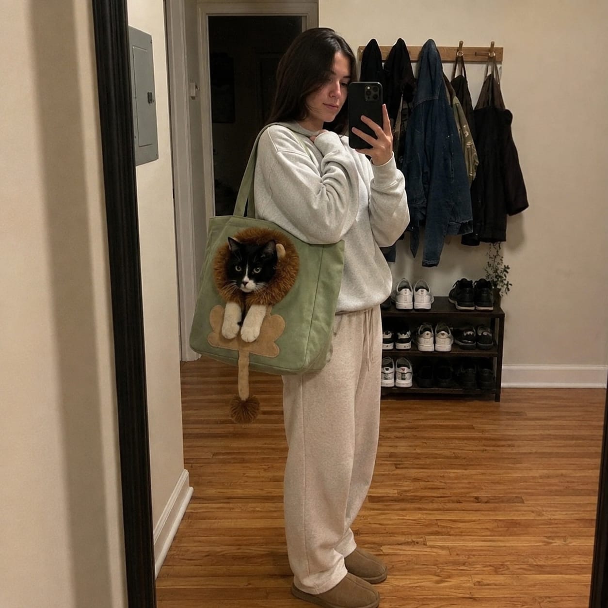 Customer photo review of Bolso Transportín para Mascotas Transpirable, Cómodo y Ligero