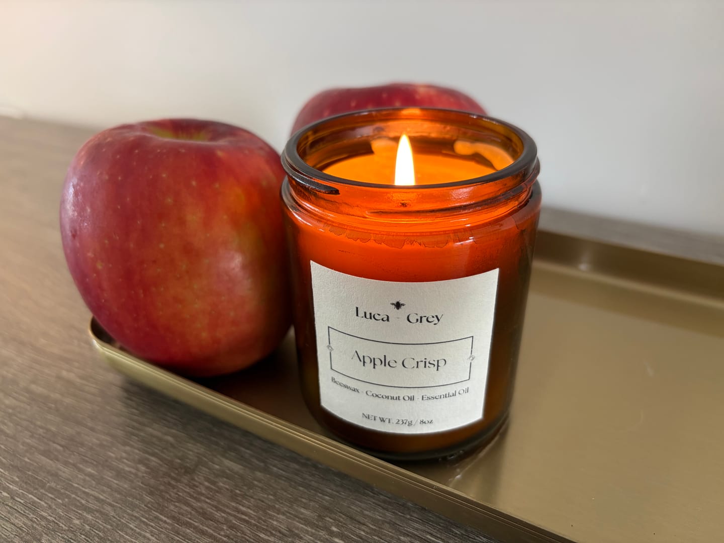 Customer photo review of Apple Crisp Beeswax Candle