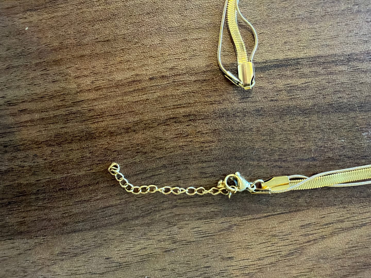 Customer photo review of Gold Multi-Layered Chain  Necklace