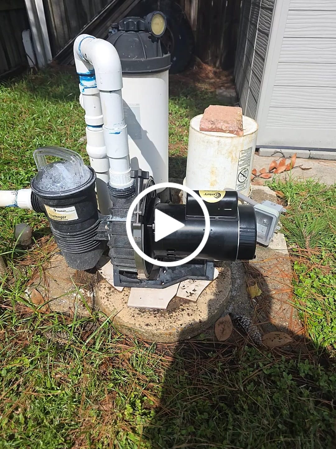 Customer video review of Century Pool Pump Motor 1HP 1-Speed 1 Phase 60Hz 230/115V 56Y Frame | B2853V1