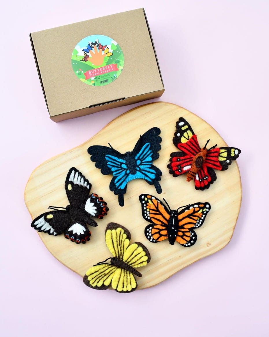 Customer photo review of Butterflies Finger Puppet Set