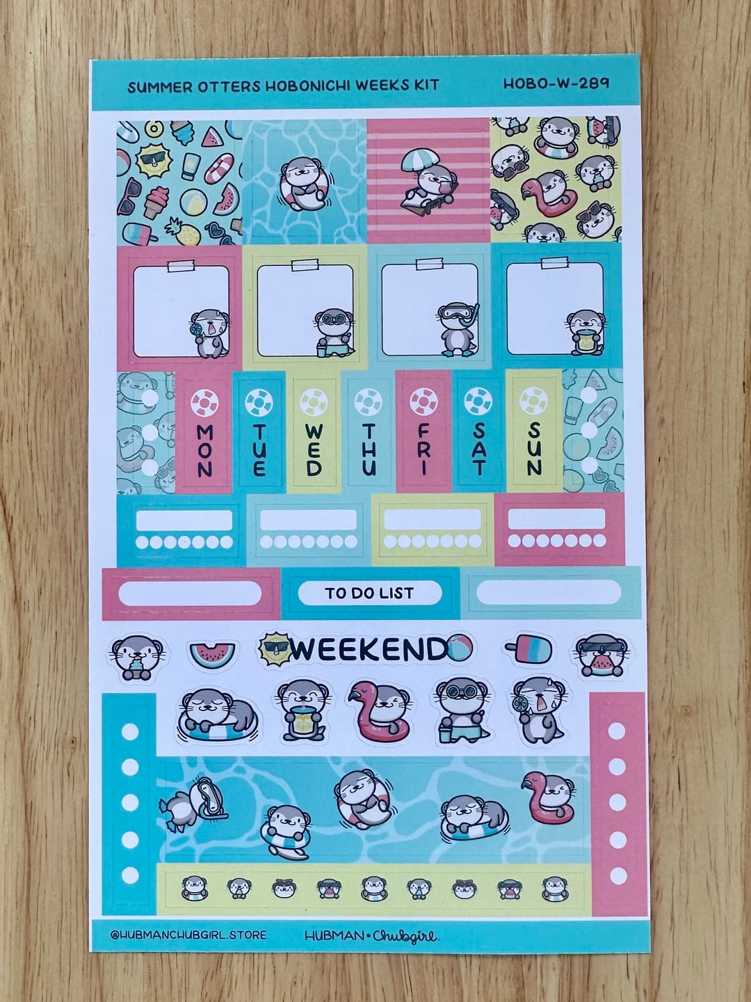 Customer photo review of Summer Otters Hobonichi Weeks Kit