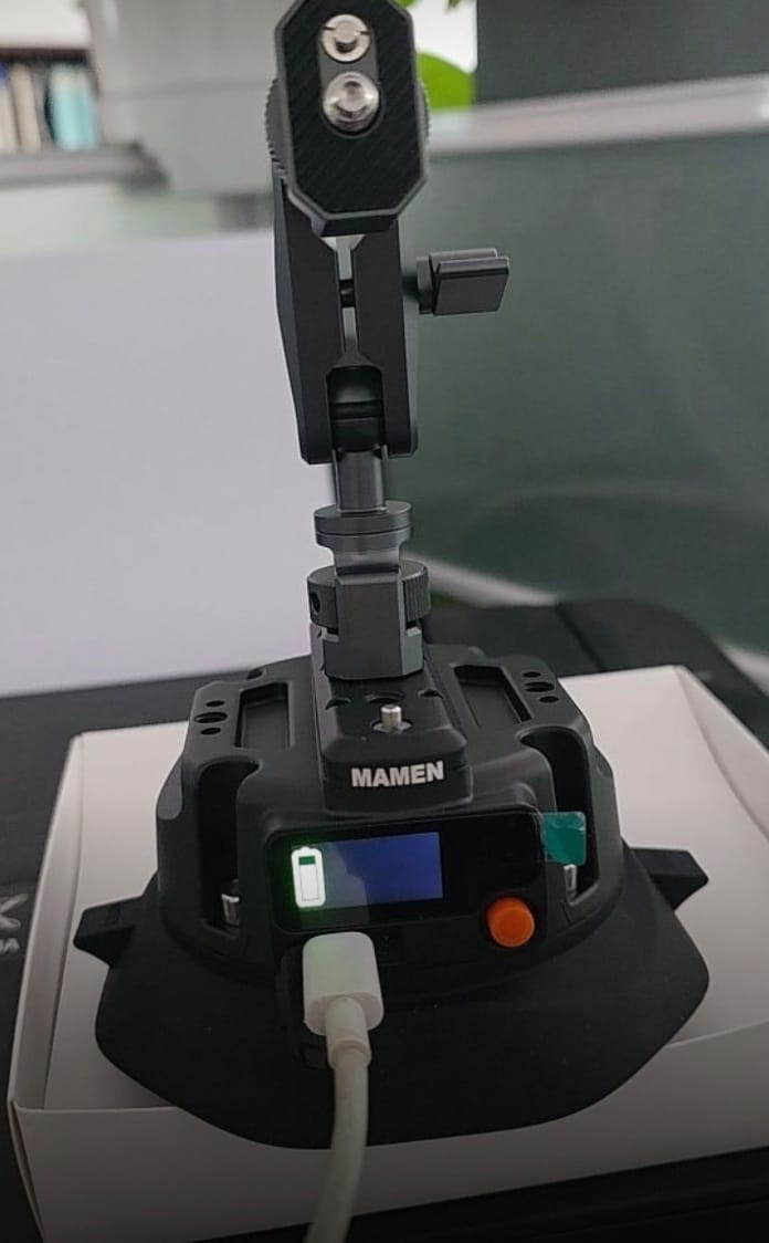 Customer photo review of 4.5" Electric Suction Cup Camera Mount