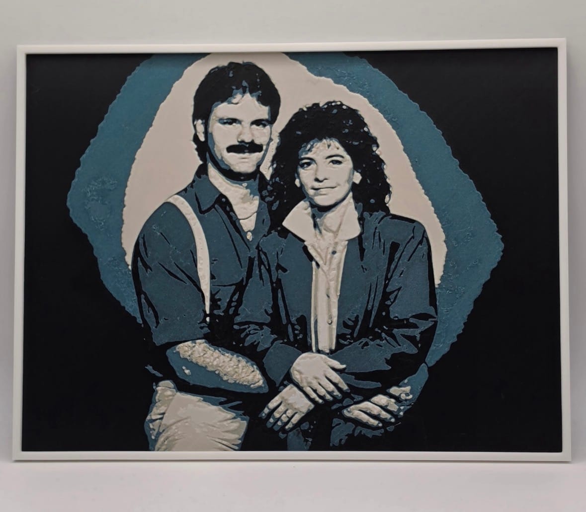 Customer photo review of Custom Layered 3D Portrait | Personalized Memorial Keepsake | Pet Lover Gift