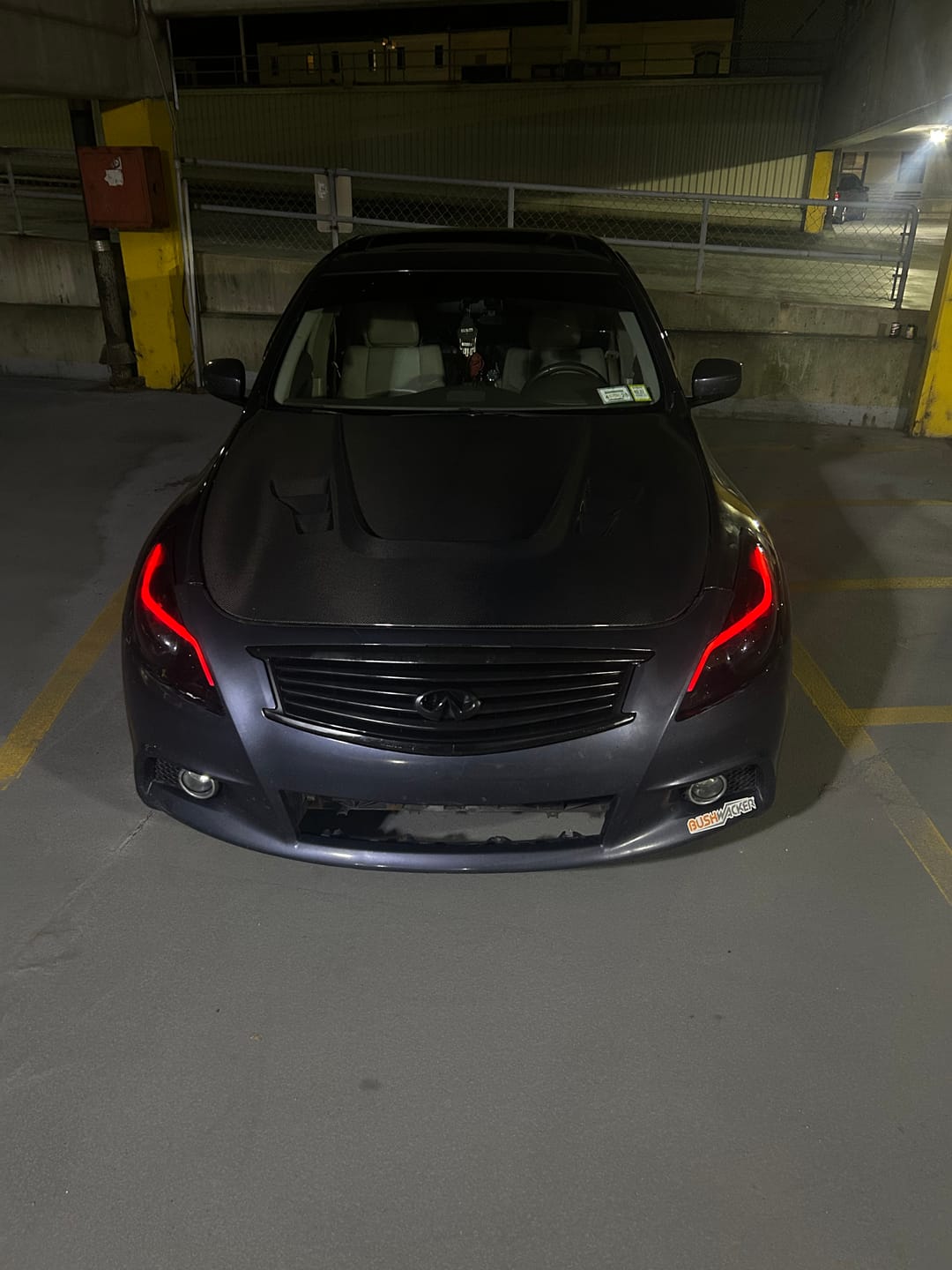 Customer photo review of 2007-2015 Infiniti Carbon Fiber Hood DarwinPRO (BKSS) Fits G25, G35, G37 Sedan