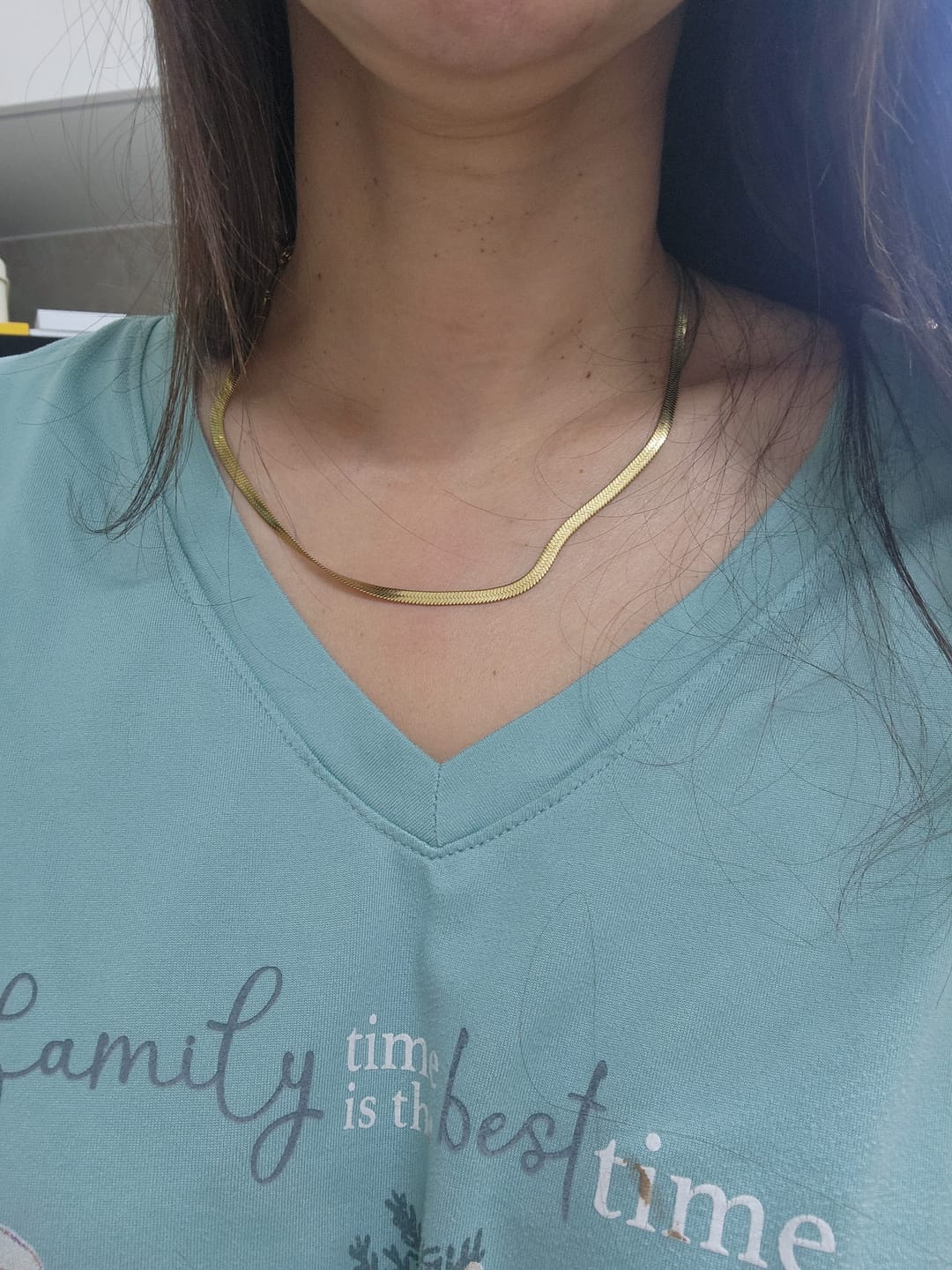 Customer photo review of Essentials Snake Chain Necklace