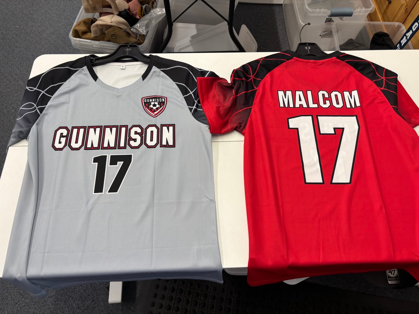 Customer photo review of Custom Red Classic Football Training Kit Jersey For Adults/Kids