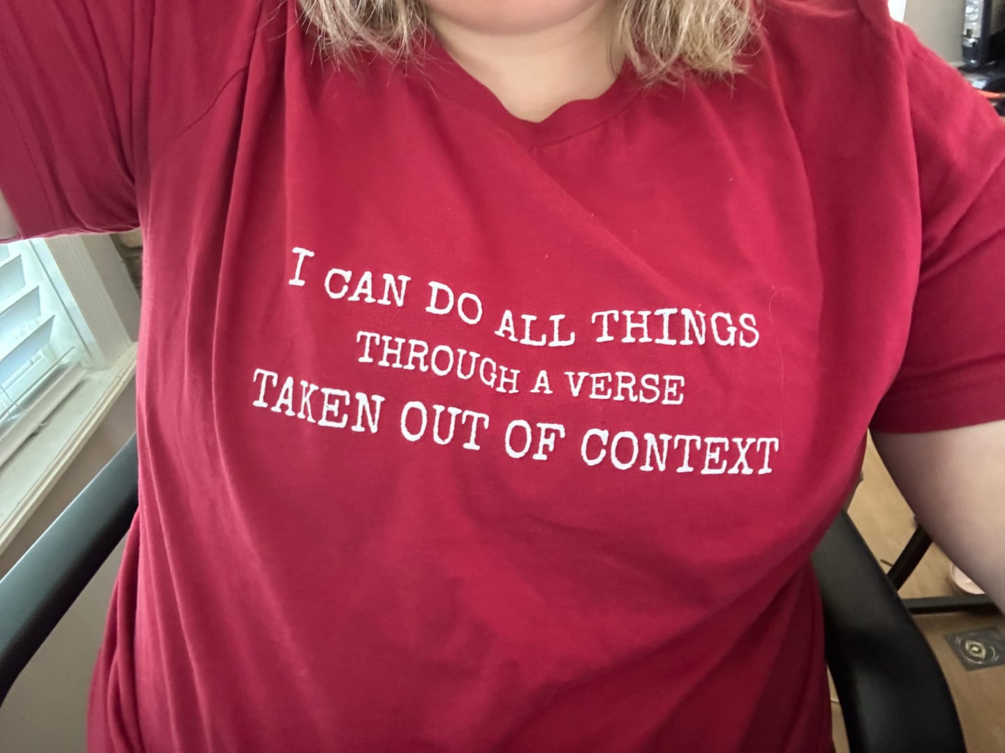 Customer photo review of Context Matters T-Shirt