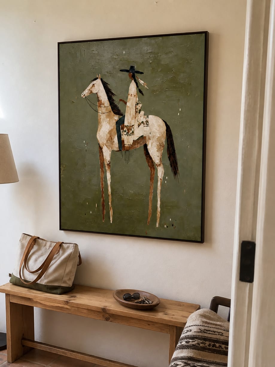 Customer photo review of Vintage Americana Art｜White Rider