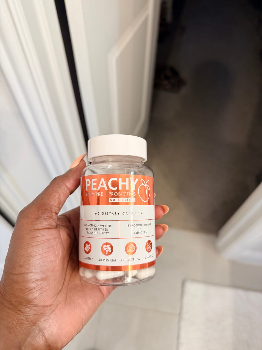 Customer photo review of Peachy Probiotics