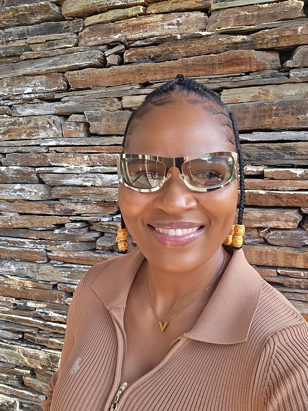Customer photo review of Era Million Sunglasses - Silver (Worn by Zinhle on the L’tido Podcast)