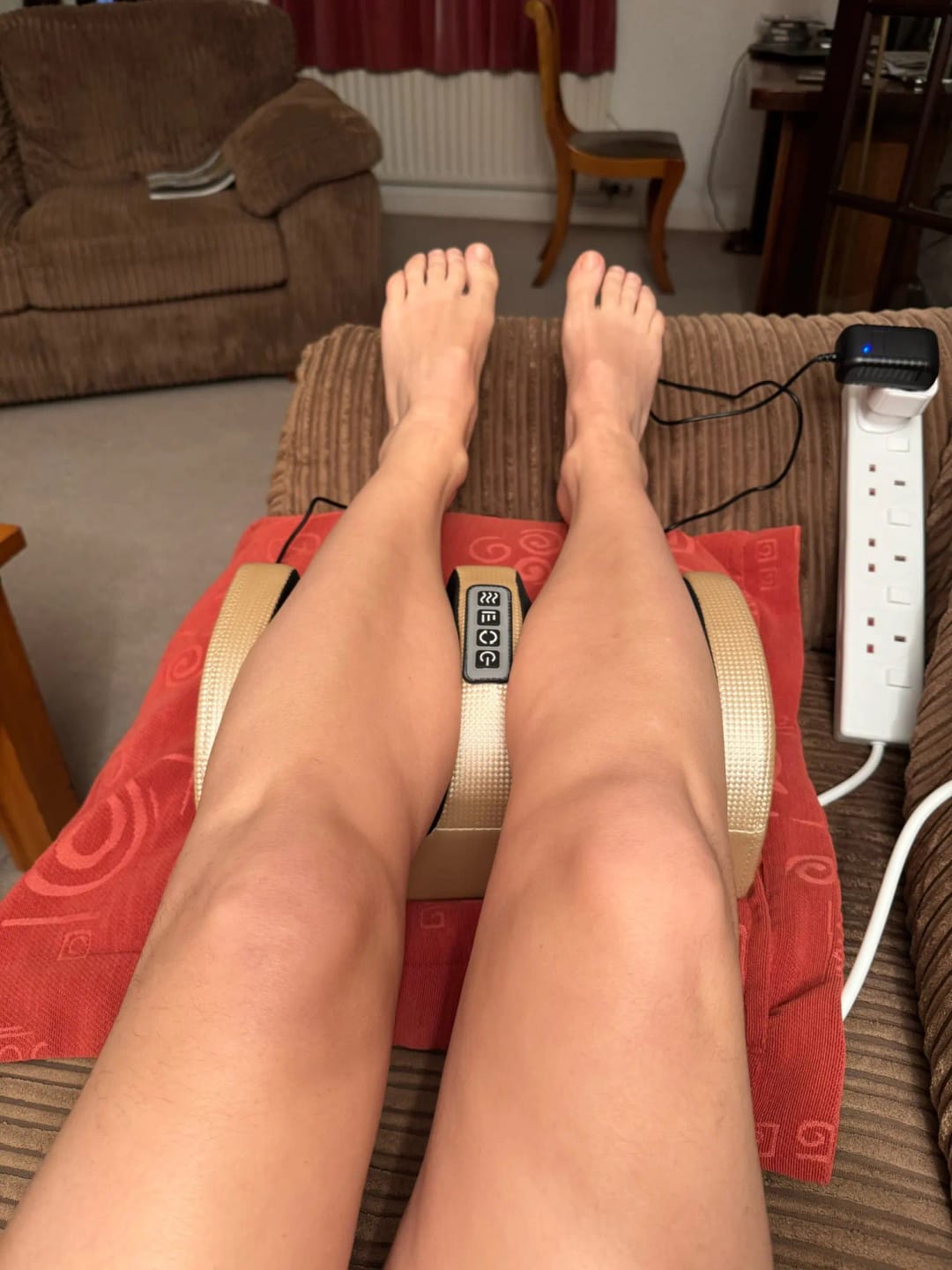 Customer photo review of Electric Shiatsu Foot Massager with Heat
