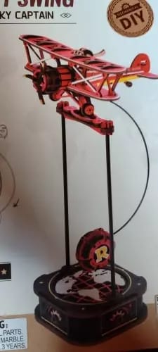 Customer photo review of Wooden Airplane Pendulum Toy – ROKR Sky Captain MCD01