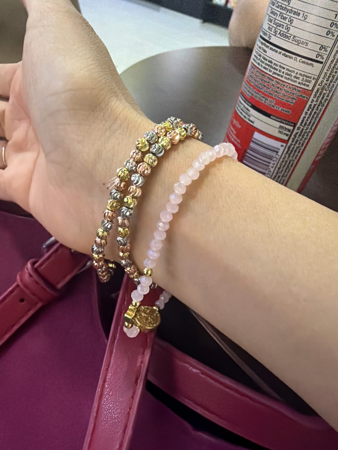 Customer photo review of Pulsera Bolitas Combinada Con Textura
