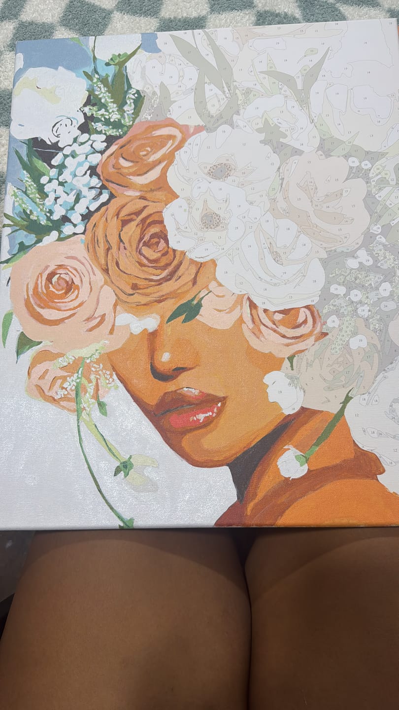 Customer photo review of Velo de rosas (Pintura por Números) 40x50 cm
