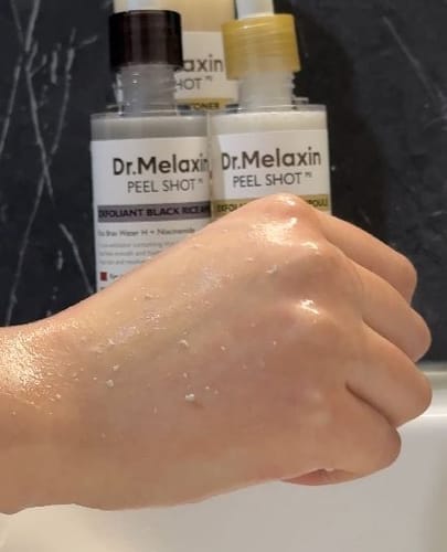 Customer photo review of Peel Shot Glow Black Rice Ampoule