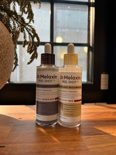 Customer photo review of Peel Shot Glow Black Rice Ampoule