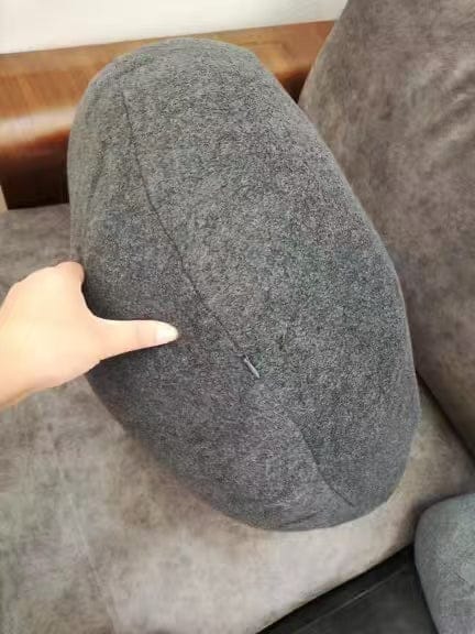 Customer photo review of Stone Pouf Boulder Pillow – Soft Sculptural Floor Cushion | GabyBerg