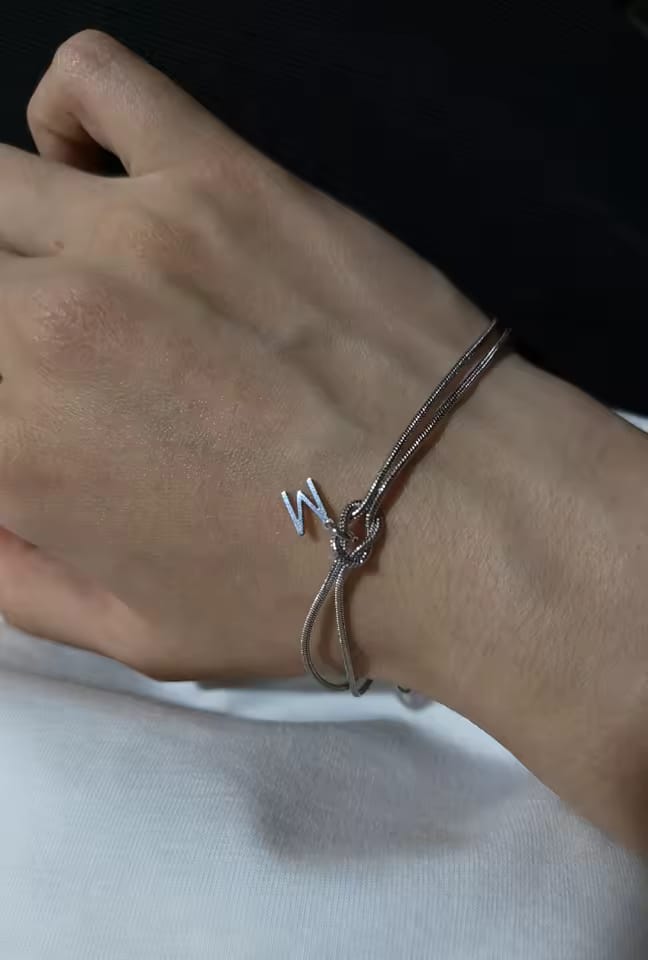 Customer photo review of Forever Entwined Initial Bracelet
