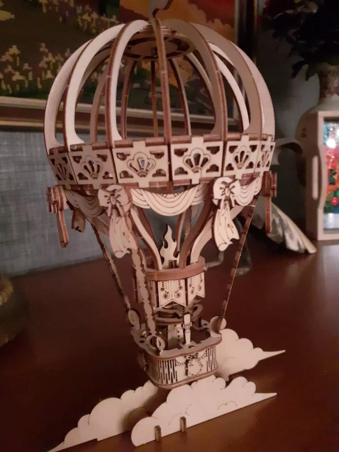 Customer photo review of ROKR Romantic Note Wall Clock 3D Wooden Puzzle