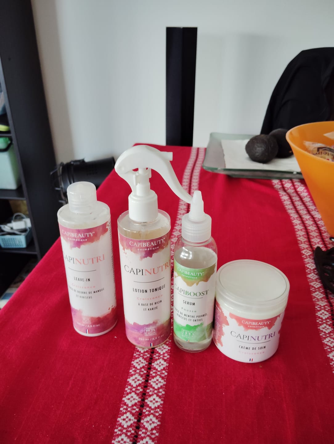 Customer photo review of Sérum pousse cheveux Capiboost – Hibiscus & Ortie, cheveux bouclés frisés crépus 150ml