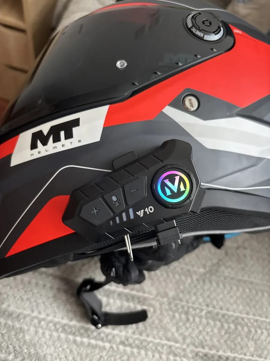 Customer photo review of Auriculares Bluetooth Y10 para Casco de Moto 🏍️ Impermeables IPX6