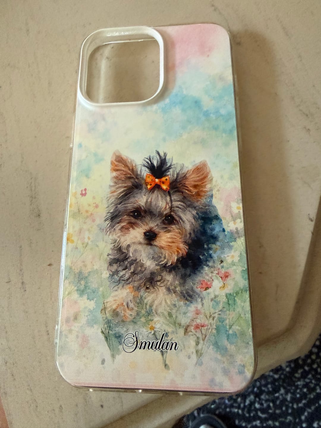 Customer photo review of Personalised Phone Case - Watercolour