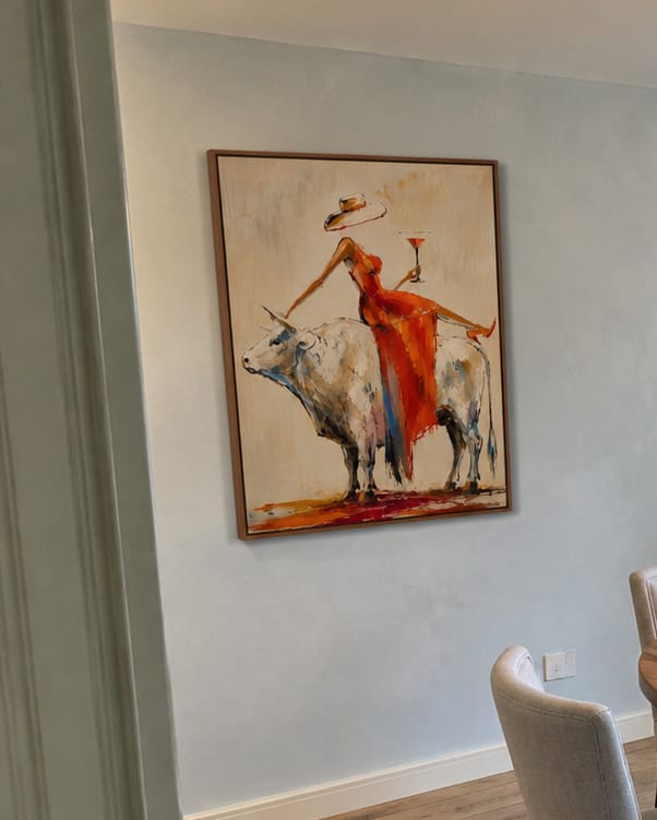Customer photo review of Western Pop Art｜Scarlet On Steer