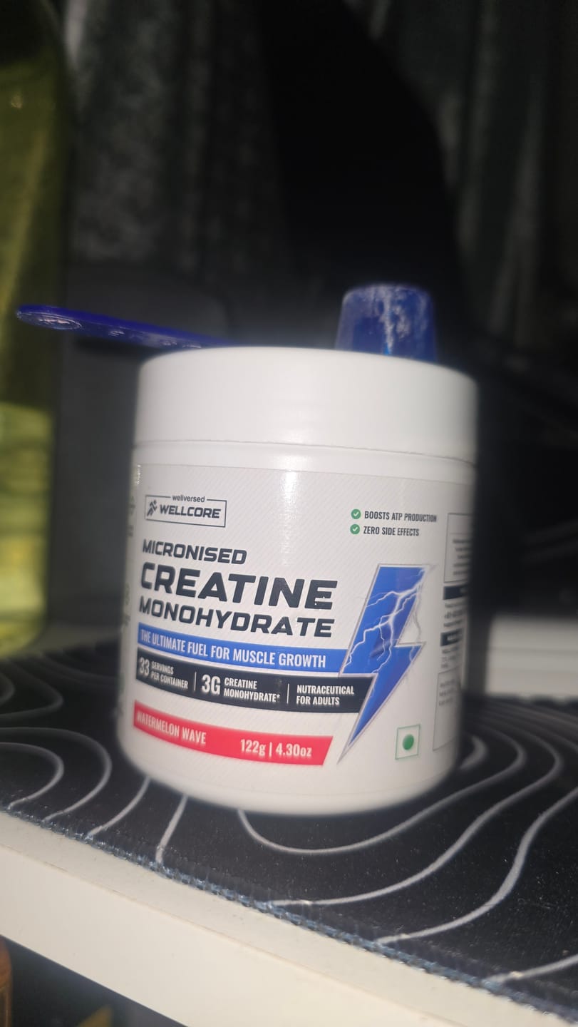Customer photo review of Wellcore - Pure Micronised Creatine Monohydrate | Watermelon Wave (122g, 33 servings)