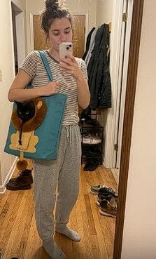 Customer photo review of Bolso Transportín para Mascotas Transpirable, Cómodo y Ligero