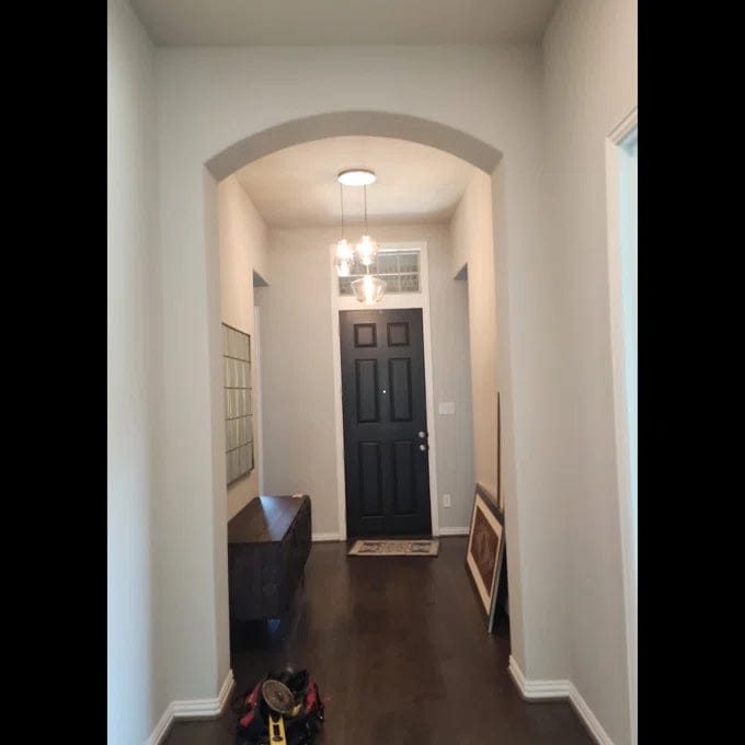 Customer photo review of Modern Minimalist Amber Glass Pendant Light