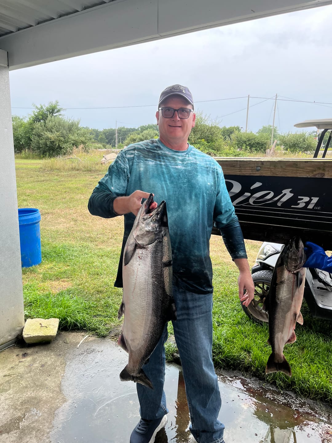 Customer photo review of Performance Fishing Long Sleeve - Cold Teal Walleye - AOF102