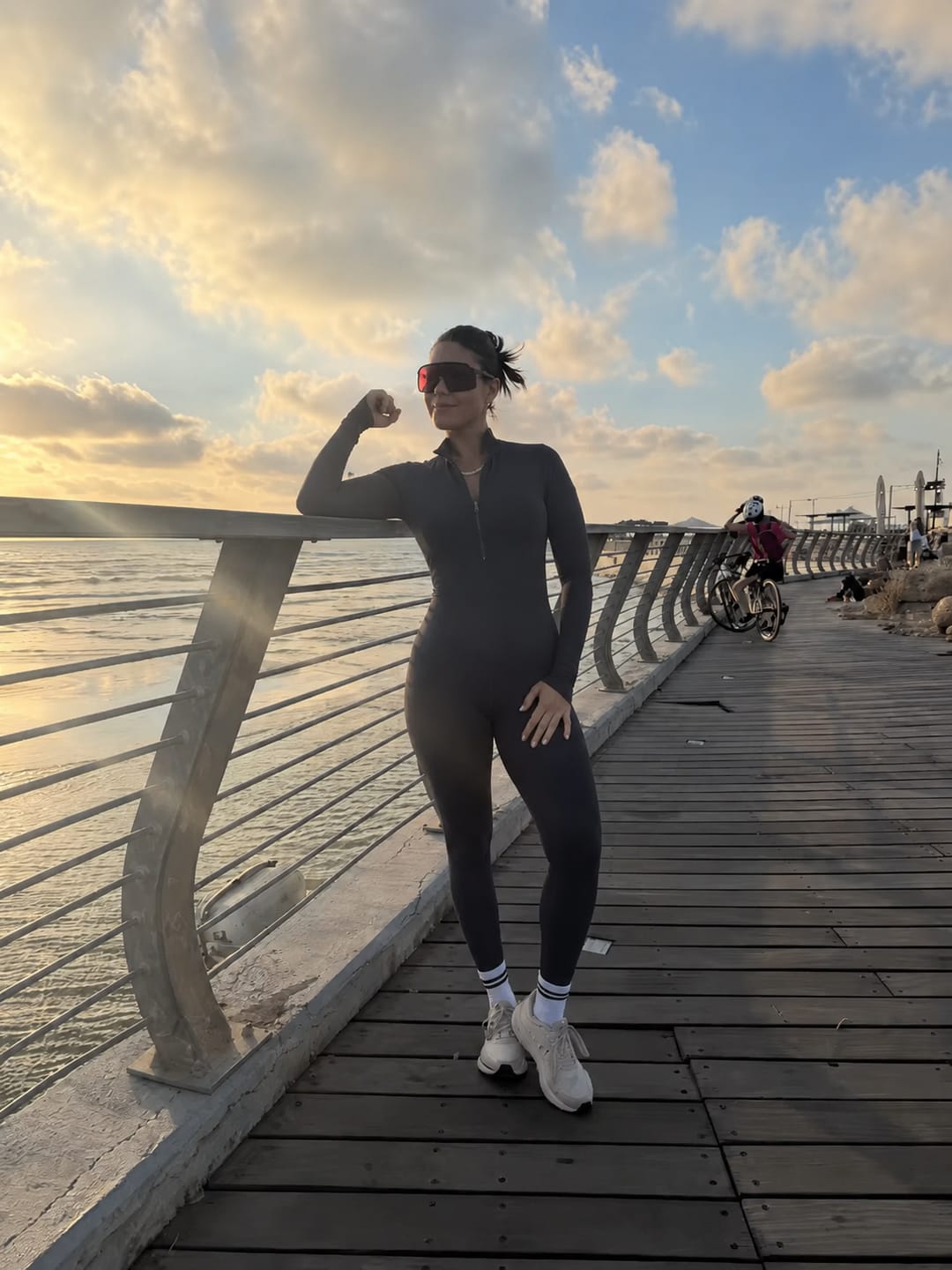 Customer photo review of Women’s Long-Sleeve Sculpting Jumpsuit – Sculpt