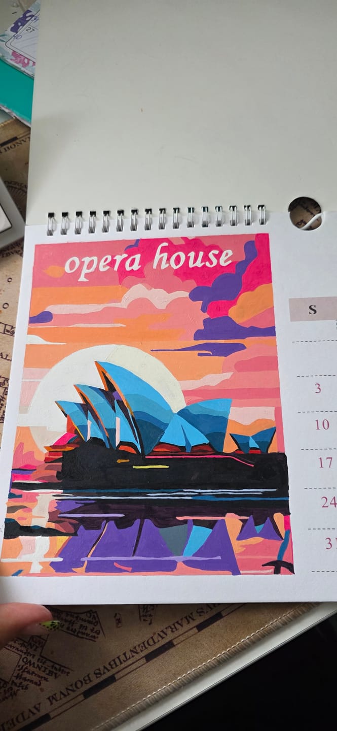 Customer photo review of Paint by Numbers Calendar 2027 | Famous Landmarks Edition