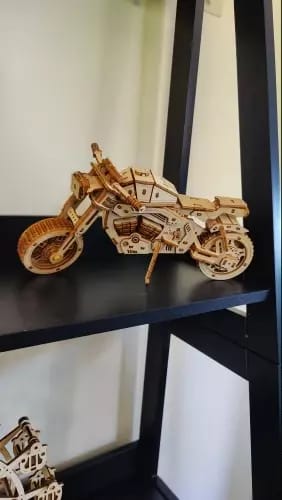 Customer photo review of ROKR Cruiser Motorcycle LK504 3D Wooden Puzzle