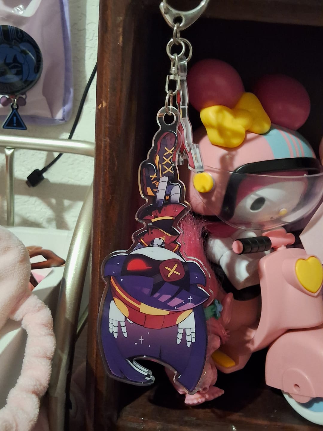 Customer photo review of Doll Hang Tail Keychain